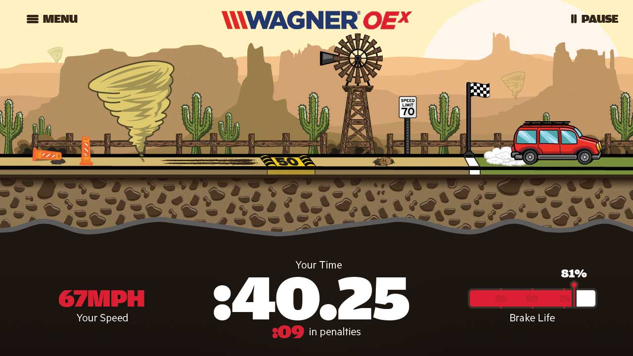 Wagner Brake Rate Game Screenshot