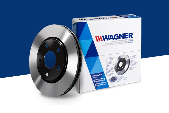 Premium Wagner brake rotors.
